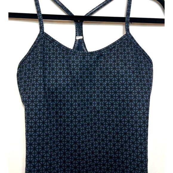 Lululemon Power Y Tank Tri Geo Printed Inkwell Black Size 6 Yoga Athletic Gym - Picture 6 of 11